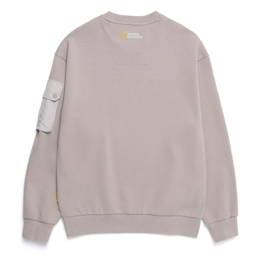 NRN SLEEVE POCKET SEMI-OVER FIT SWEATSHIRT OAK BEIGE