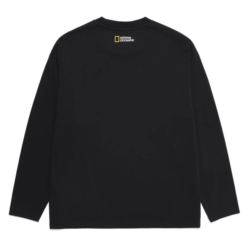 UNISEX SEMI-OVER FIT SUPIMA LONG-SLEEVE T-SHIRTS CARBON BLACK