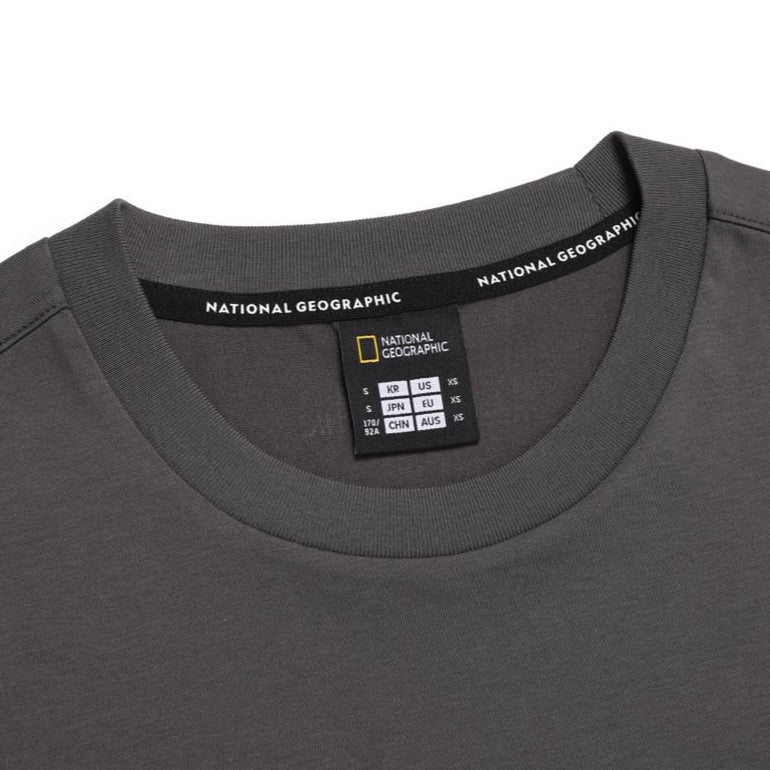UNISEX SEMI-OVER FIT SUPIMA LONG-SLEEVE T-SHIRTS GREY