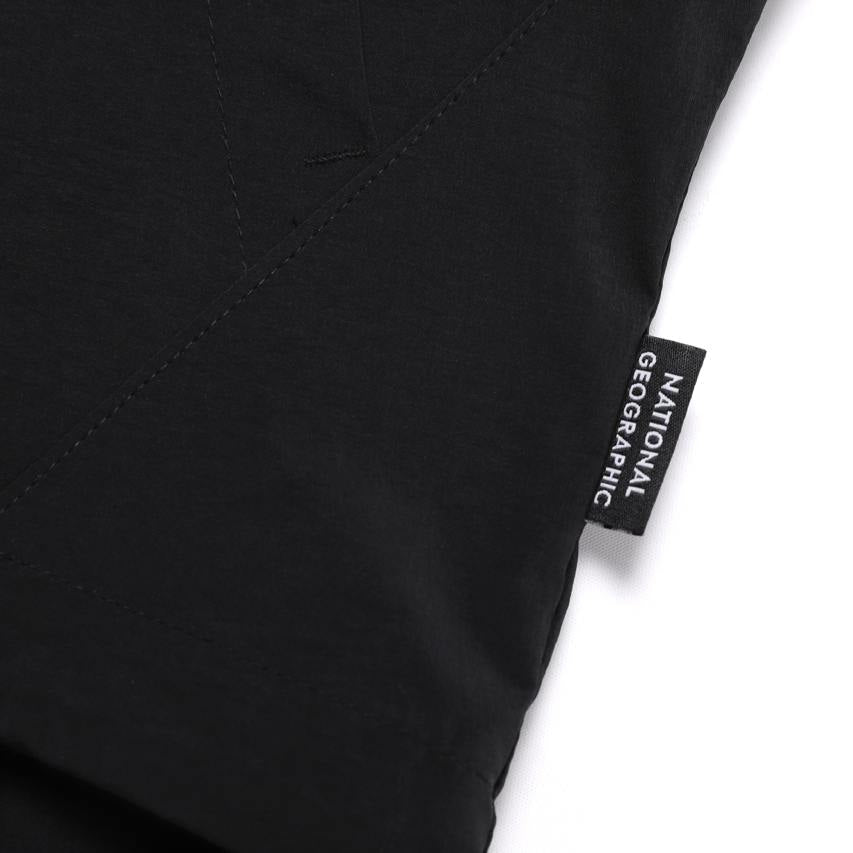 WOMEN'S CYGNUS WOVEN STRETCH FULL ZIP UP HOODIE CARBON BLACK