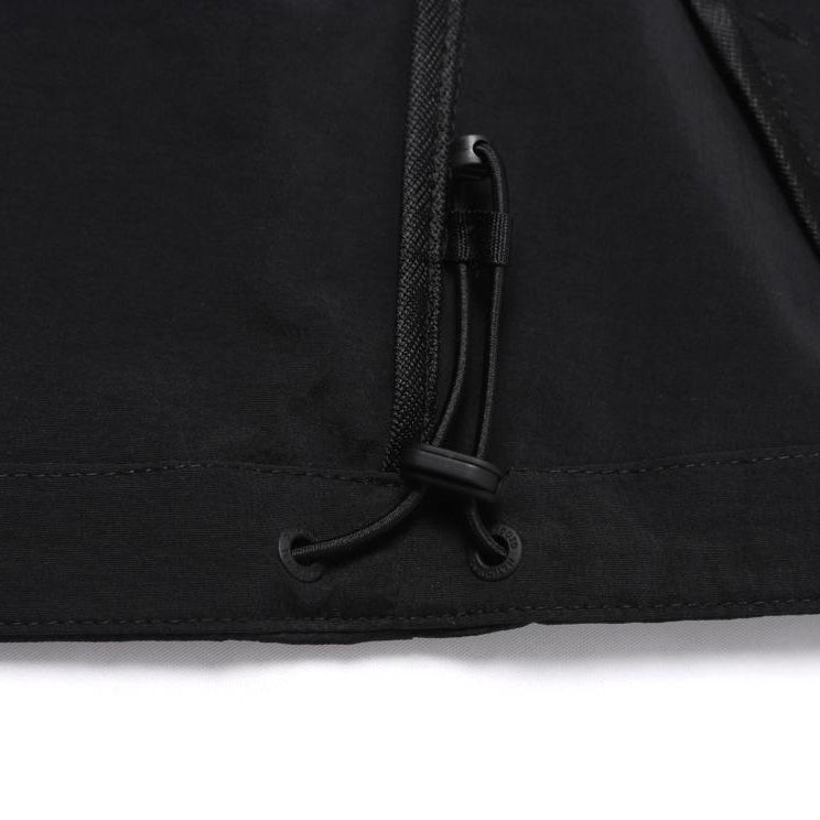 WOMEN'S CYGNUS WOVEN STRETCH FULL ZIP UP HOODIE CARBON BLACK