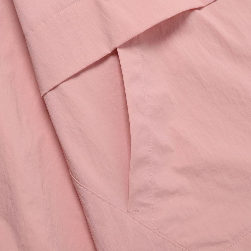 WOMEN'S CYGNUS WOVEN STRETCH FULL ZIP UP HOODIE DARK PEACH