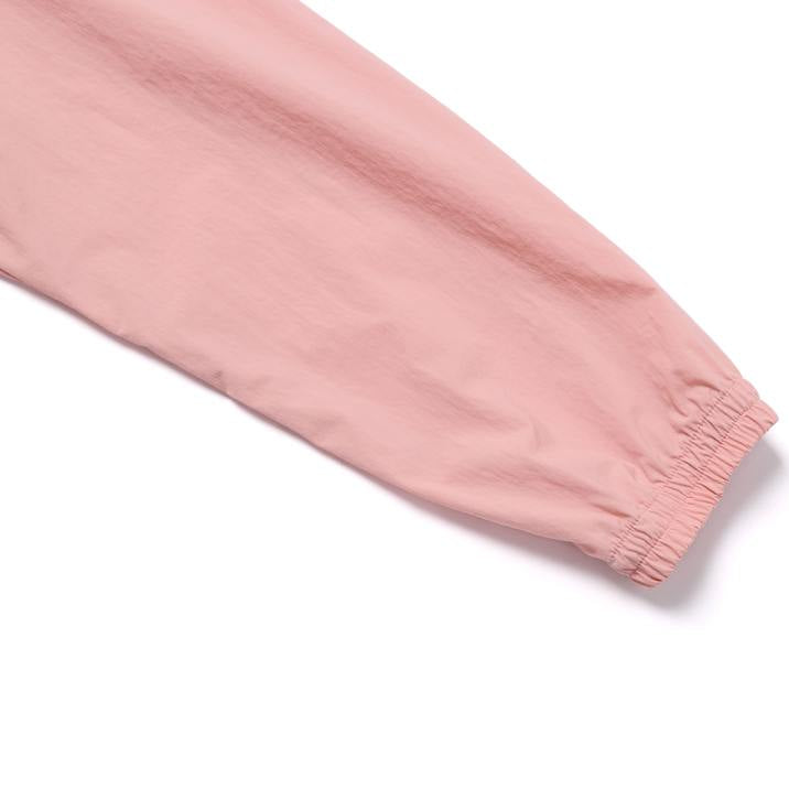 WOMEN'S CYGNUS WOVEN STRETCH FULL ZIP UP HOODIE DARK PEACH