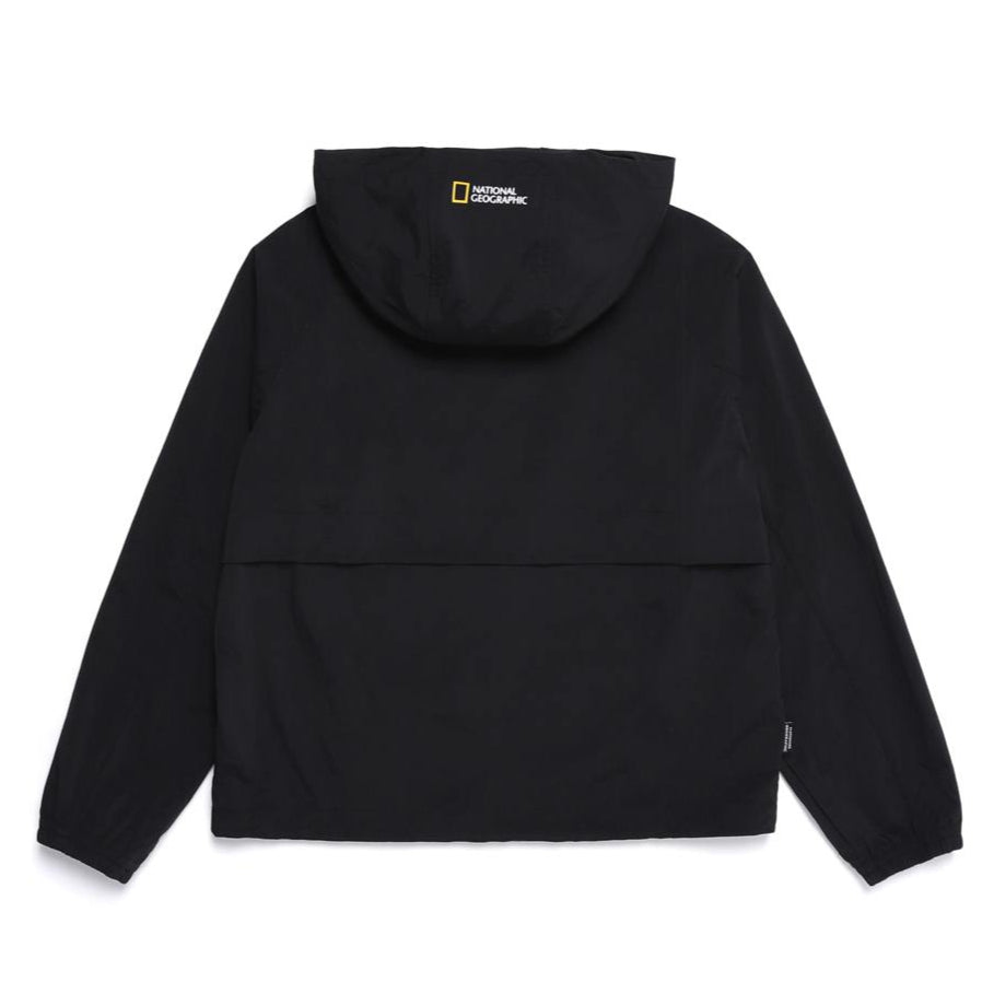 WOMEN'S CYGNUS WOVEN STRETCH HOODIE ANORAK CARBON BLACK