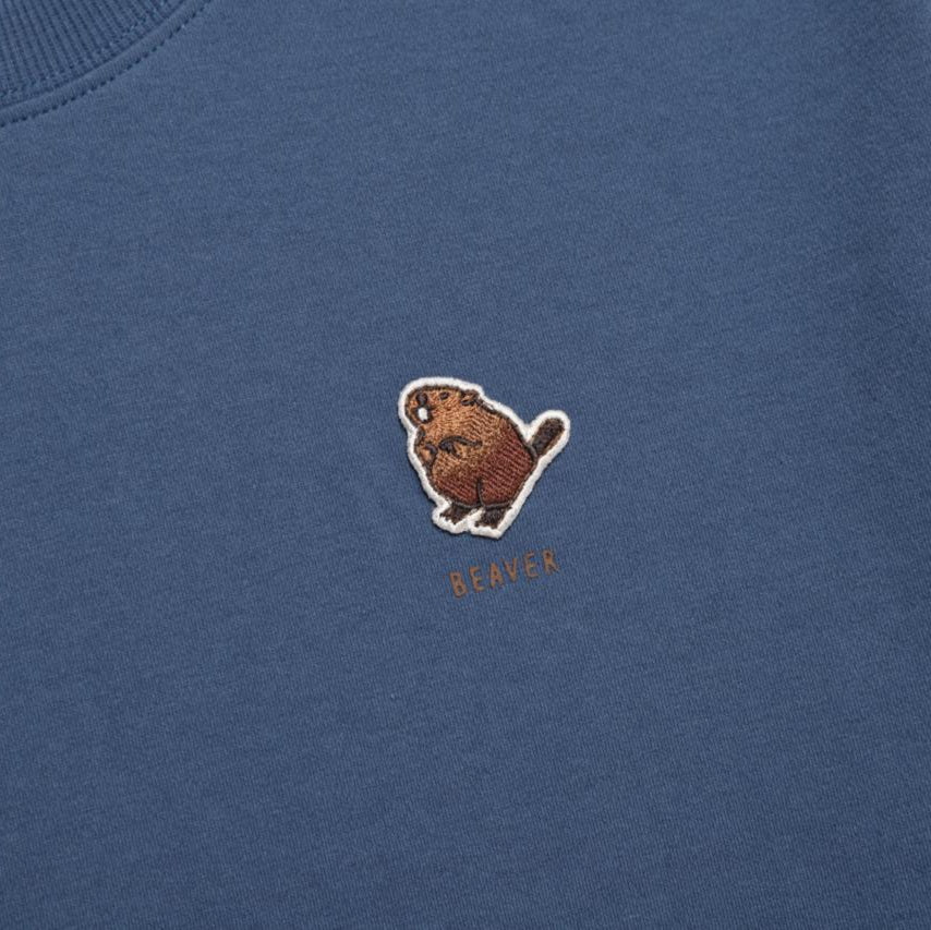 ANIMAL WAPPEN SEMI-OVER FIT T-SHIRT DUSTY NAVY