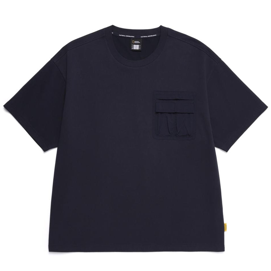 NRN CHEST POCKET SEMI-OVER FIT H/TEE NAVY