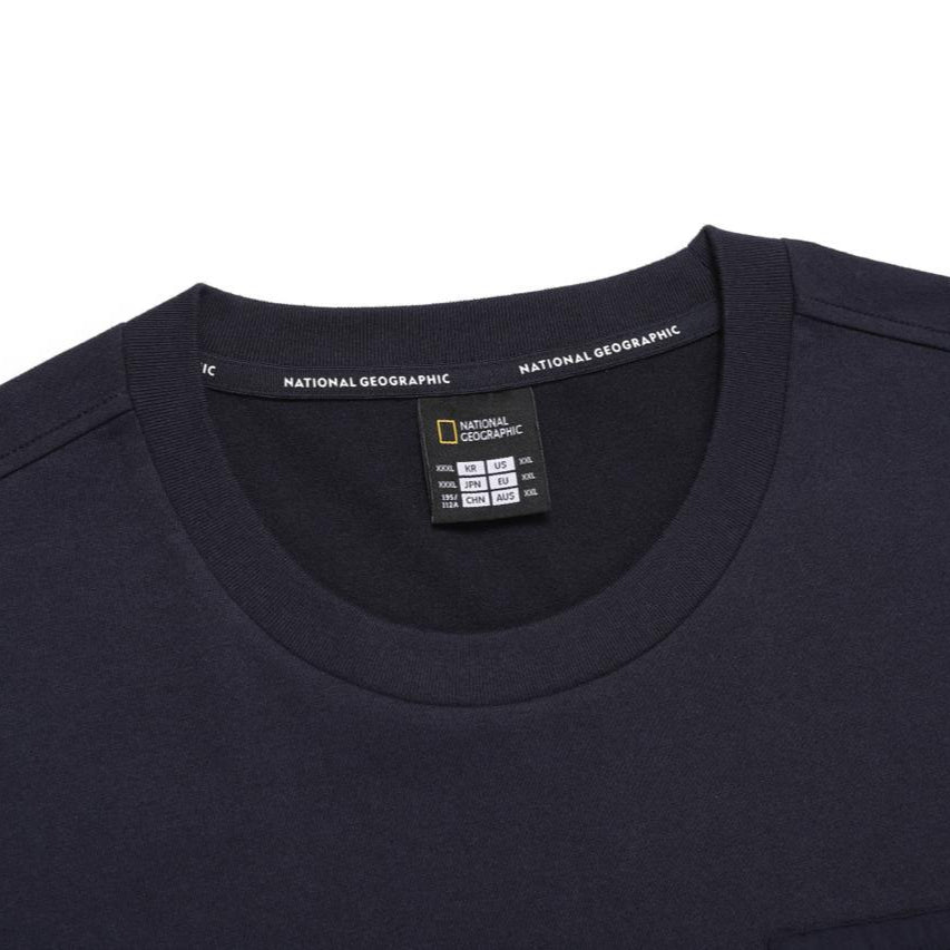 NRN CHEST POCKET SEMI-OVER FIT H/TEE NAVY