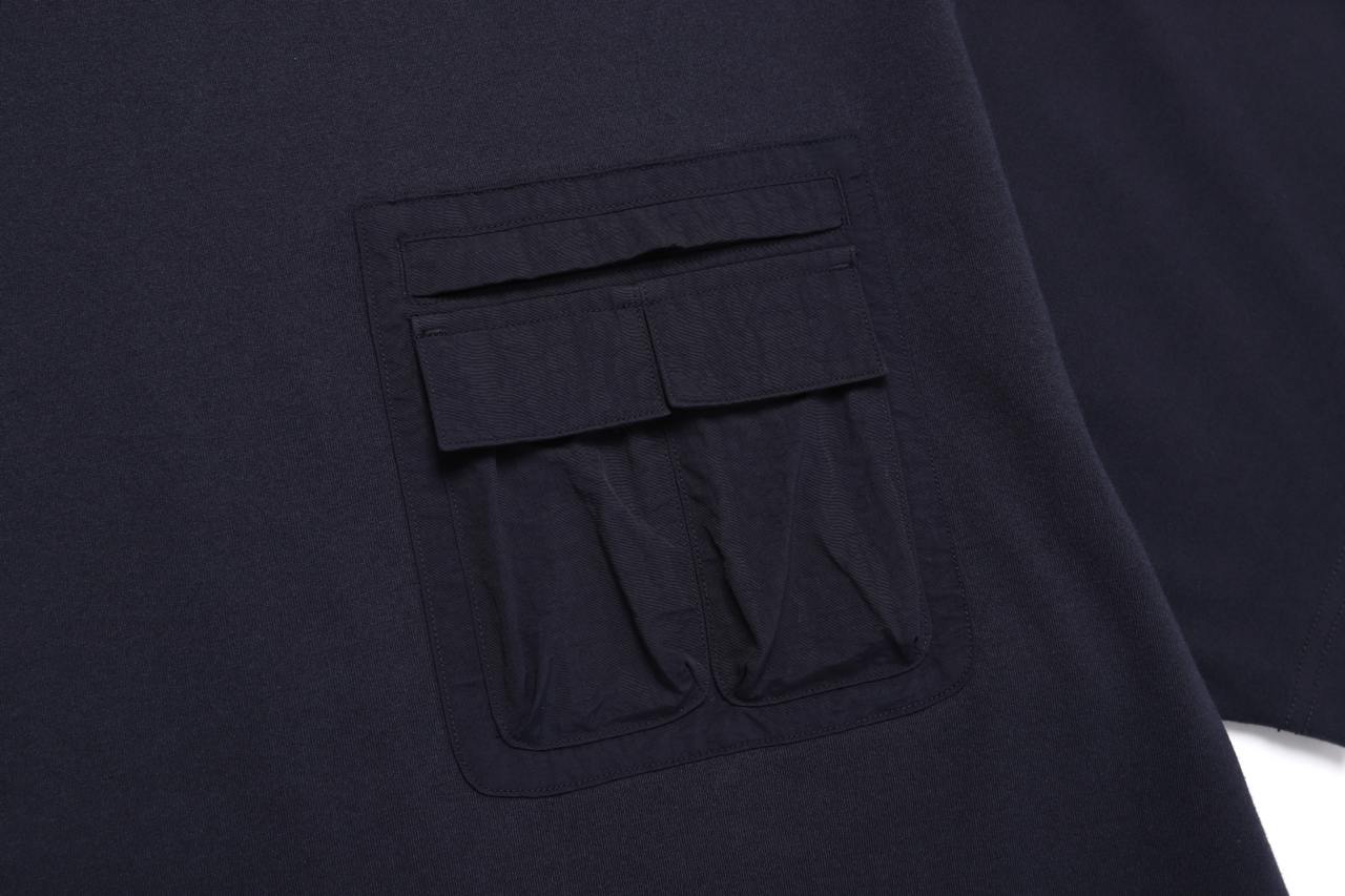 NRN CHEST POCKET SEMI-OVER FIT H/TEE NAVY
