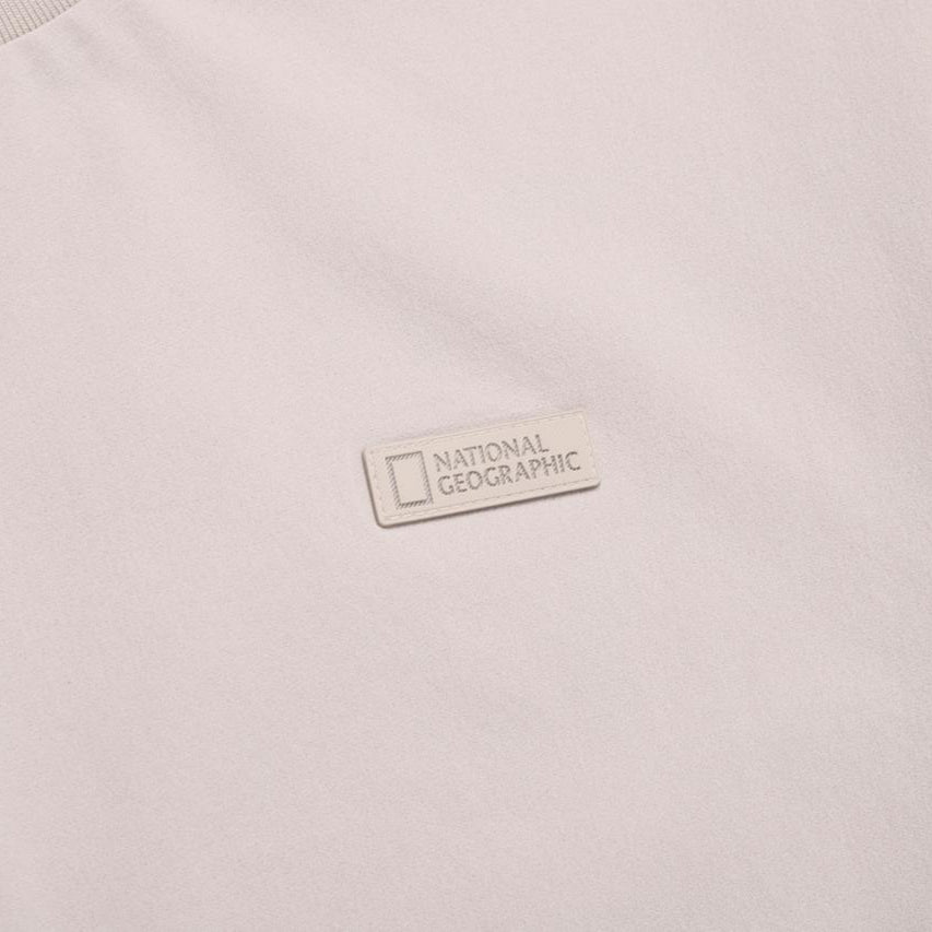 KRAZ SMALL LOGO SEMI OVER FIT SHORT SLEEVE T-SHIRT MOURNING BEIGE