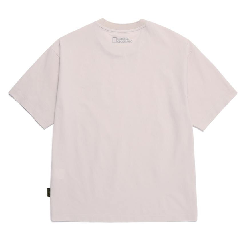 KRAZ SMALL LOGO SEMI OVER FIT SHORT SLEEVE T-SHIRT MOURNING BEIGE