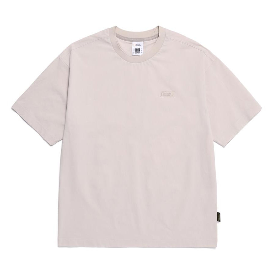 KRAZ SMALL LOGO SEMI OVER FIT SHORT SLEEVE T-SHIRT MOURNING BEIGE