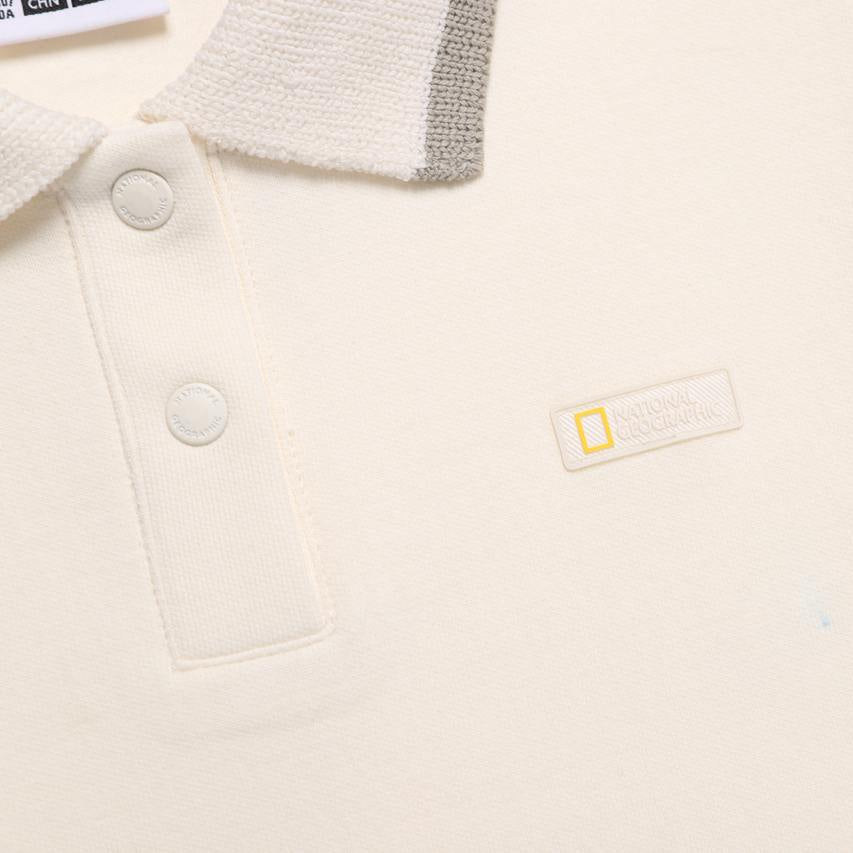 WOMEN PITTA SEMI OVER FIT SHORT SLEEVE SWEATSHIRT IVORY
