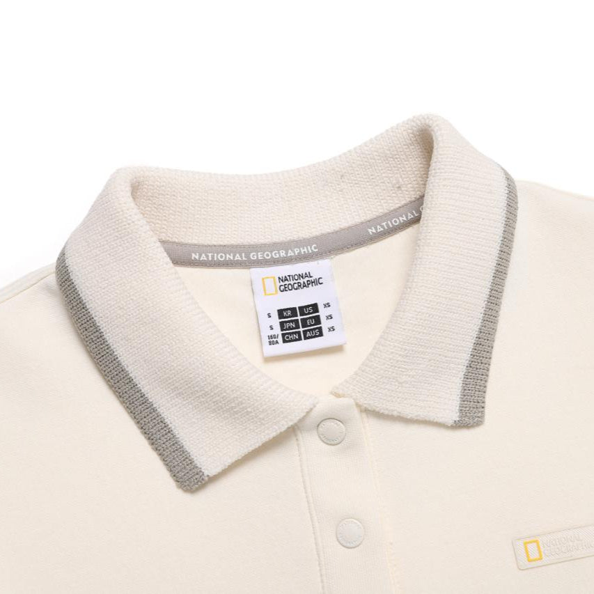 WOMEN PITTA SEMI OVER FIT SHORT SLEEVE SWEATSHIRT IVORY