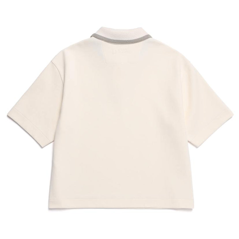 WOMEN PITTA SEMI OVER FIT SHORT SLEEVE SWEATSHIRT IVORY