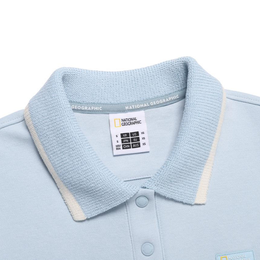 WOMEN PITTA SEMI OVER FIT SHORT SLEEVE SWEATSHIRT L/BLUE