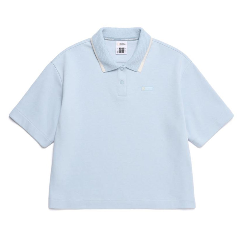 WOMEN PITTA SEMI OVER FIT SHORT SLEEVE SWEATSHIRT L/BLUE