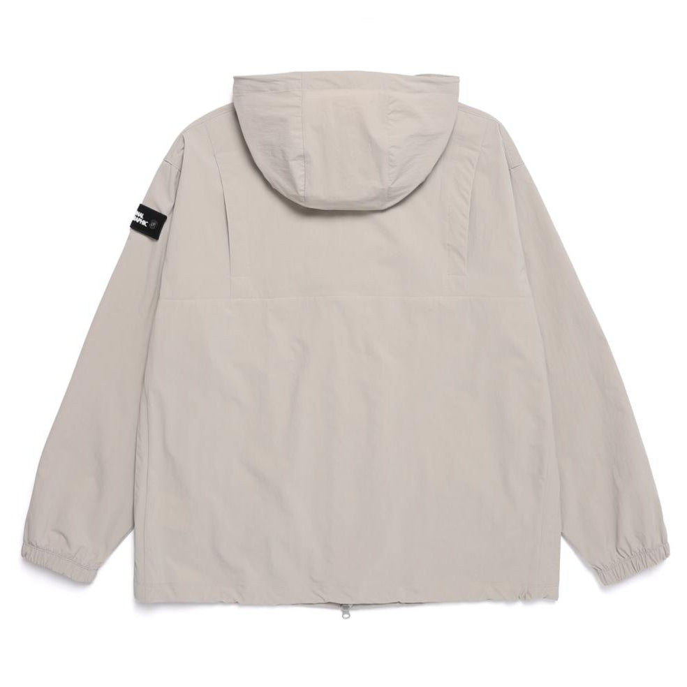 ADELIE LIGHT WOVEN STRETCH FULL ZIP UP HOODIE JUMPER AGATE GREY