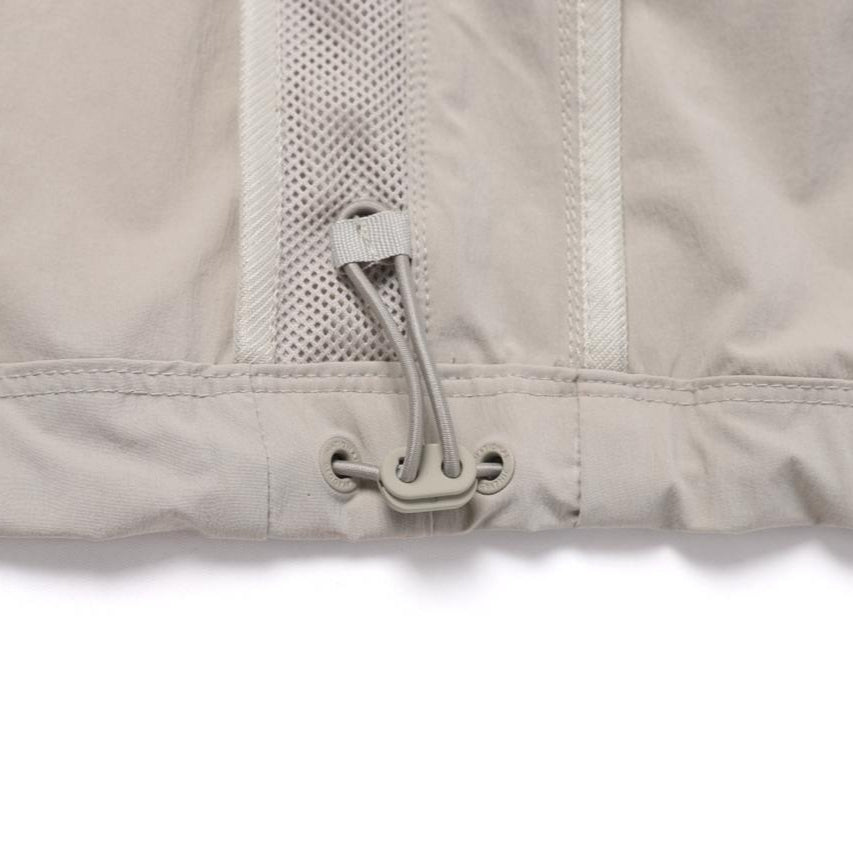 ADELIE LIGHT WOVEN STRETCH FULL ZIP UP HOODIE JUMPER AGATE GREY