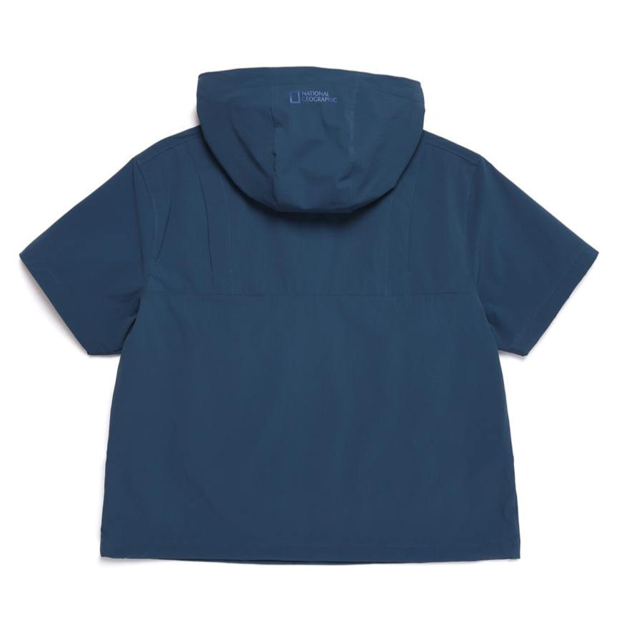 ADELIE LIGHT WOVEN STRETCH SHORT SLEEVE ANORAK TURQUOISE