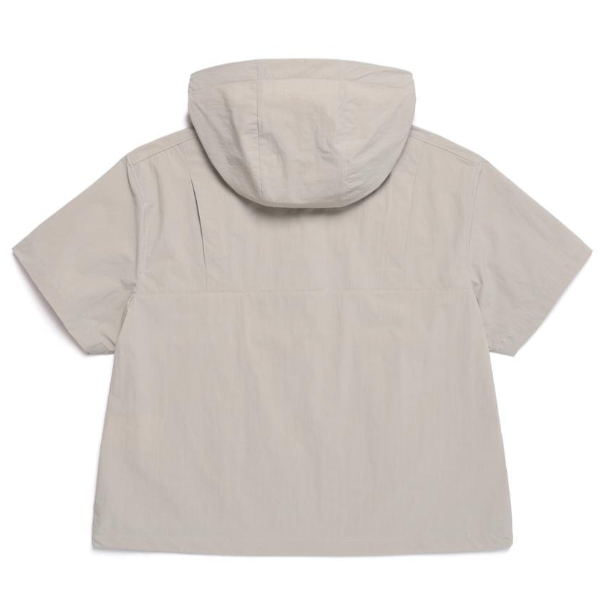 ADELIE LIGHT WOVEN STRETCH SHORT SLEEVE ANORAK AGATE GREY