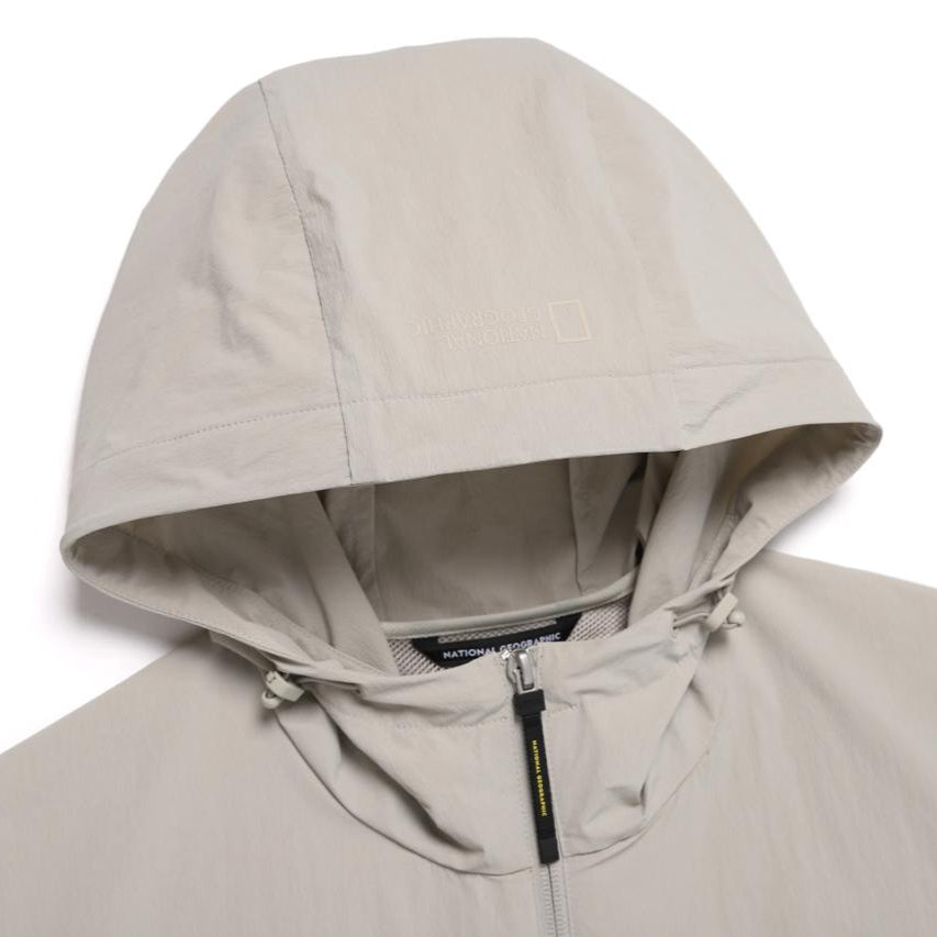 ADELIE LIGHT WOVEN STRETCH SHORT SLEEVE ANORAK AGATE GREY