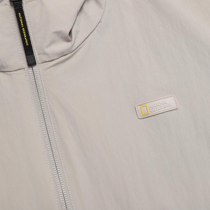 ADELIE LIGHT WOVEN STRETCH SHORT SLEEVE ANORAK AGATE GREY