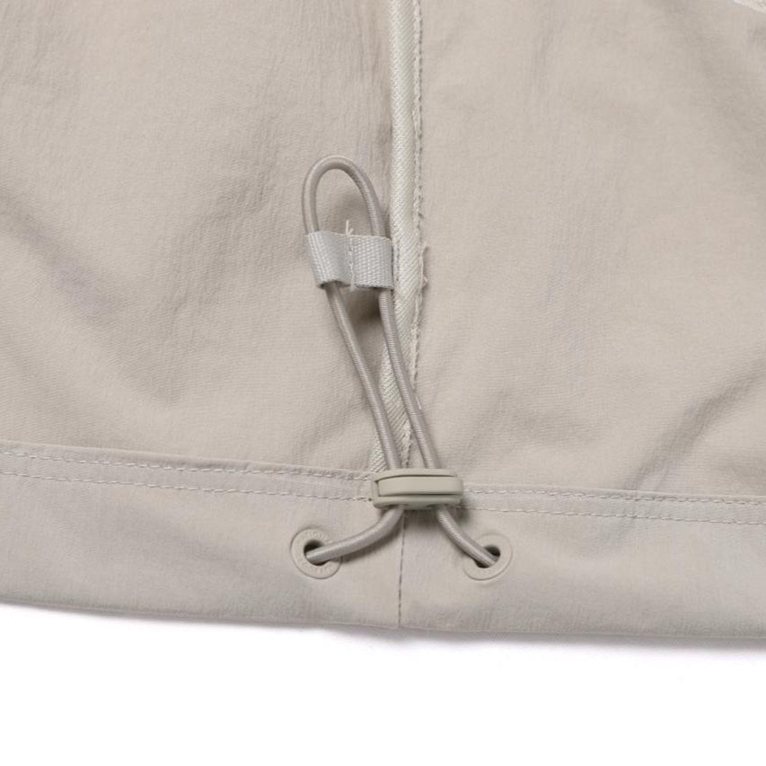 ADELIE LIGHT WOVEN STRETCH SHORT SLEEVE ANORAK AGATE GREY