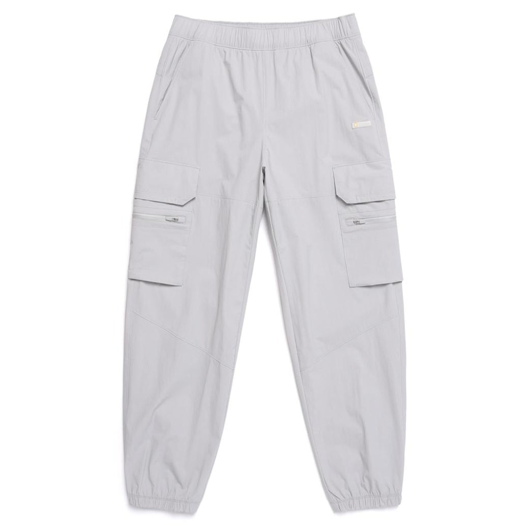 ADELIE LIGHT WOVEN STRETCH JOGGER PANTS SILVER GREY