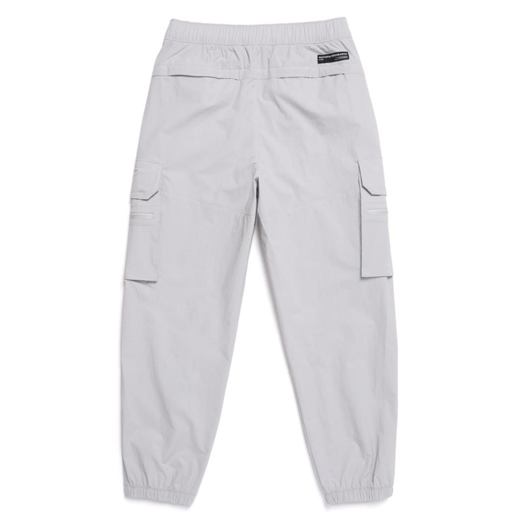 ADELIE LIGHT WOVEN STRETCH JOGGER PANTS SILVER GREY