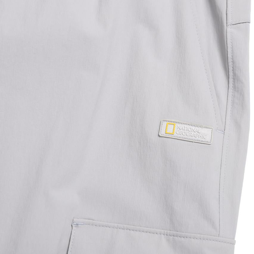 ADELIE LIGHT WOVEN STRETCH JOGGER PANTS SILVER GREY