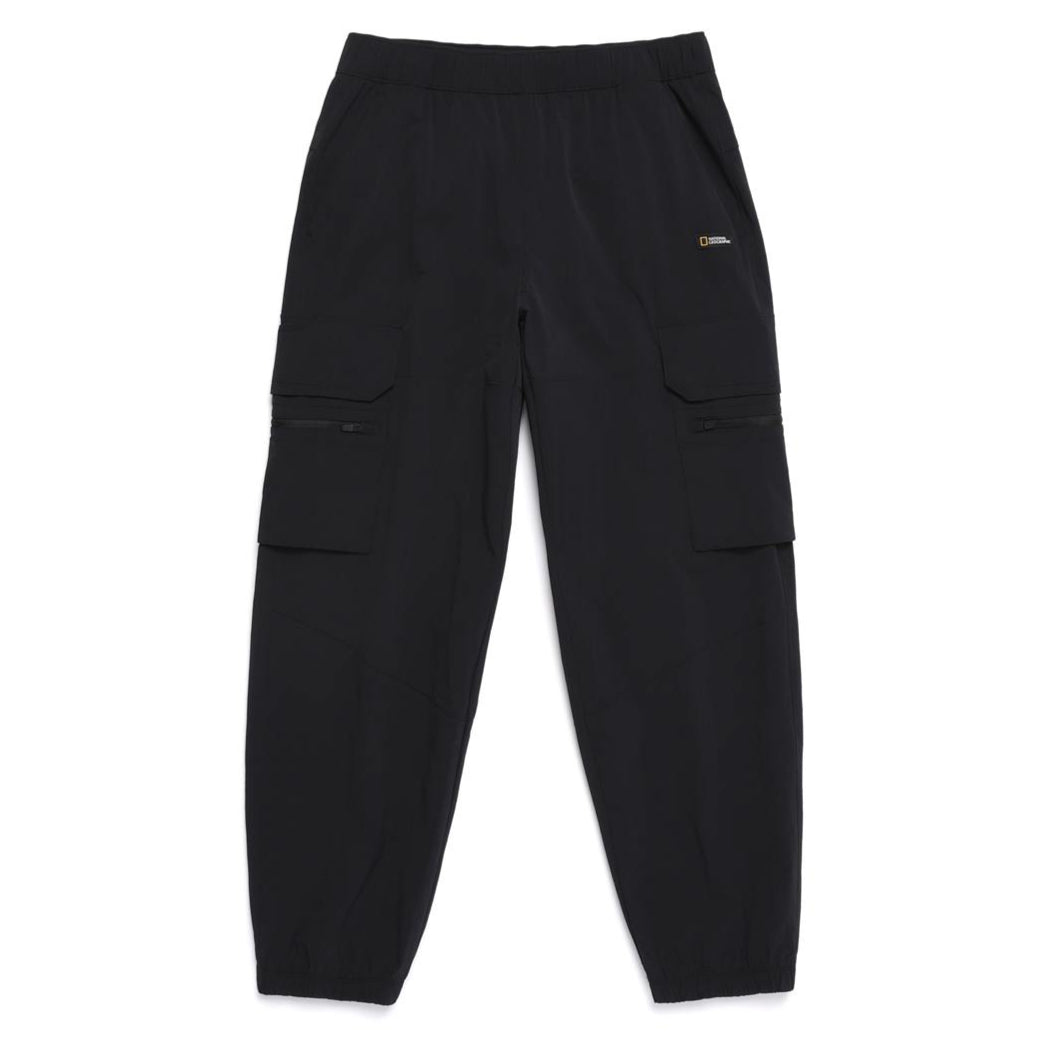 ADELIE LIGHT WOVEN STRETCH JOGGER PANTS CARBON BLACK