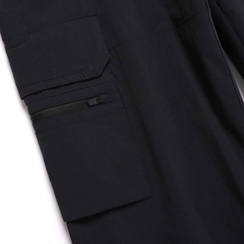 ADELIE LIGHT WOVEN STRETCH JOGGER PANTS CARBON BLACK