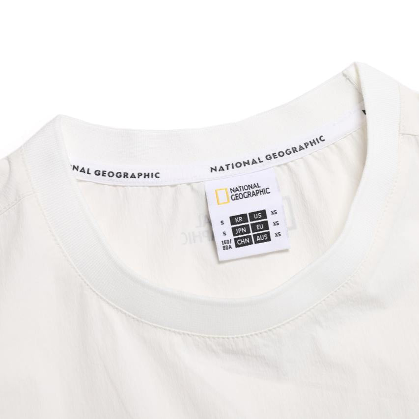 WOMEN ADELIE LIGHT WOVEN STRETCH ROUND NECK SHORT SLEEVE T-SHIRT BIRCH