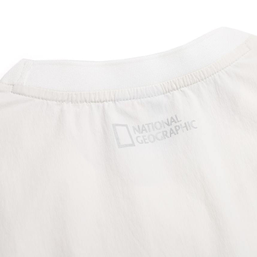 WOMEN ADELIE LIGHT WOVEN STRETCH ROUND NECK SHORT SLEEVE T-SHIRT BIRCH