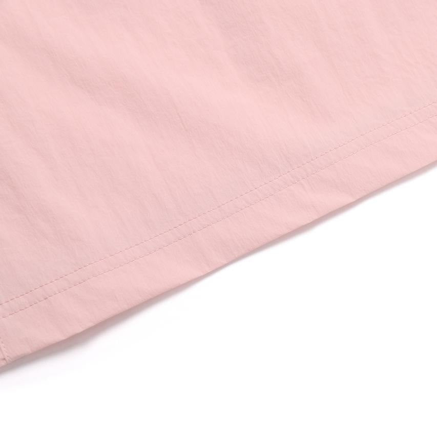 WOMEN ADELIE LIGHT WOVEN STRETCH ROUND NECK SS T-SHIRT L/PINK