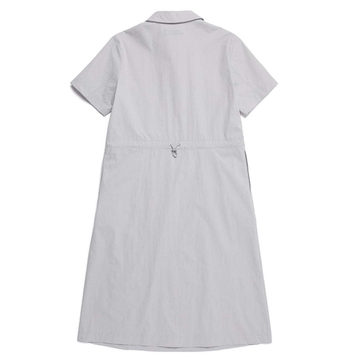 WOMEN ADELIE LIGHT WOVEN STRETCH COLLAR DRESS SILVER GREY