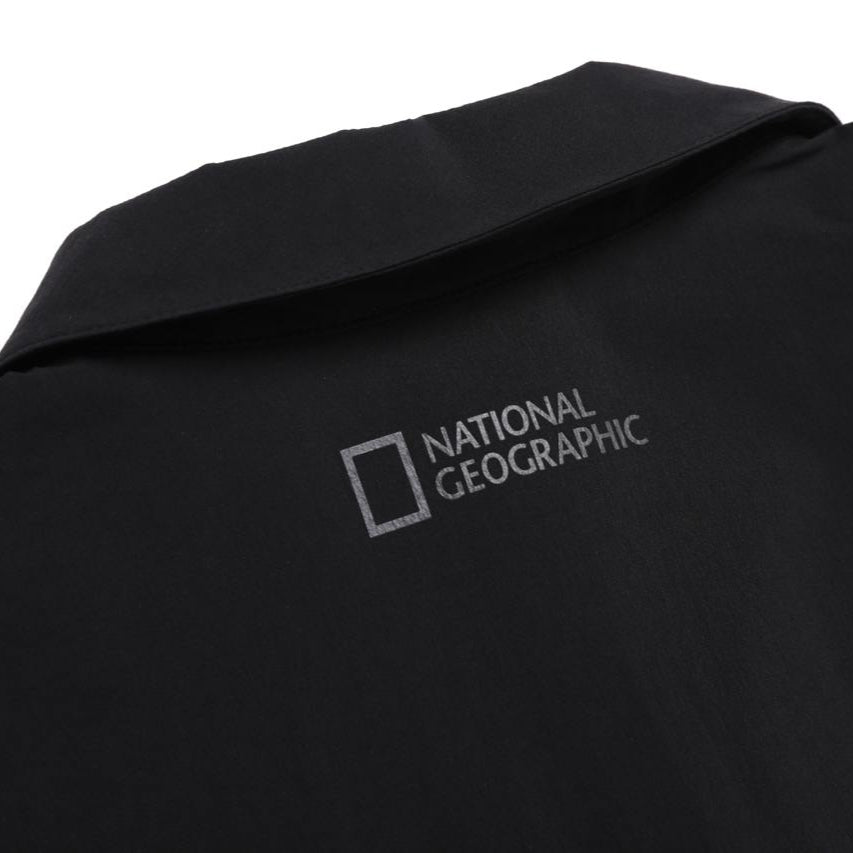 WOMEN ADELIE LIGHT WOVEN STRETCH COLLAR DRESS CARBON BLACK