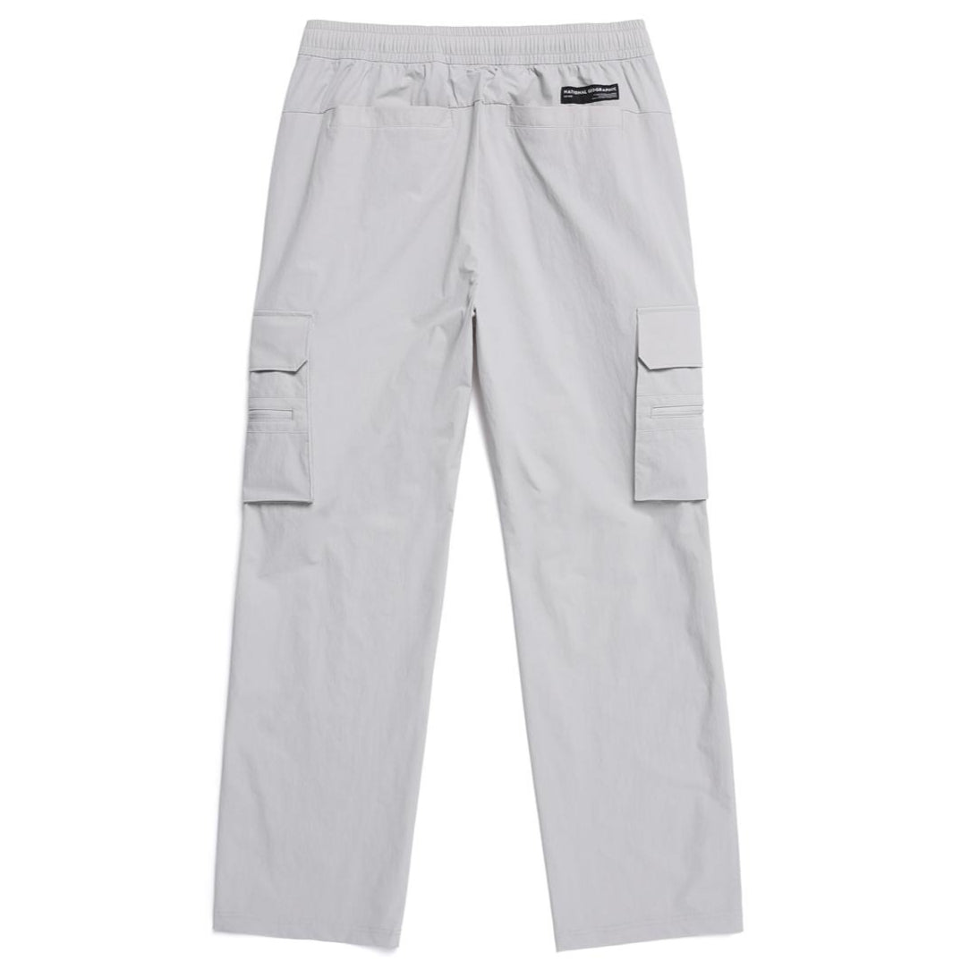 WOMEN ADELIE LIGHT WOVEN STRETCH STRAIGHT PANTS SILVER GREY