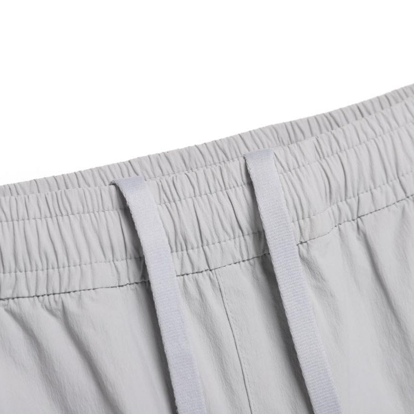 WOMEN ADELIE LIGHT WOVEN STRETCH STRAIGHT PANTS SILVER GREY