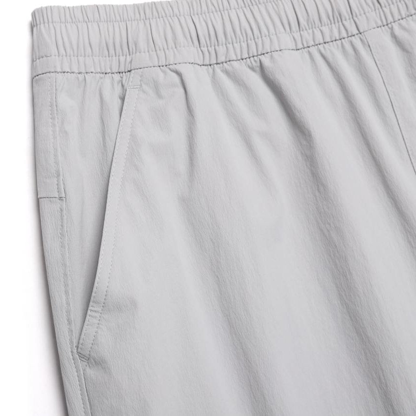 WOMEN ADELIE LIGHT WOVEN STRETCH STRAIGHT PANTS SILVER GREY