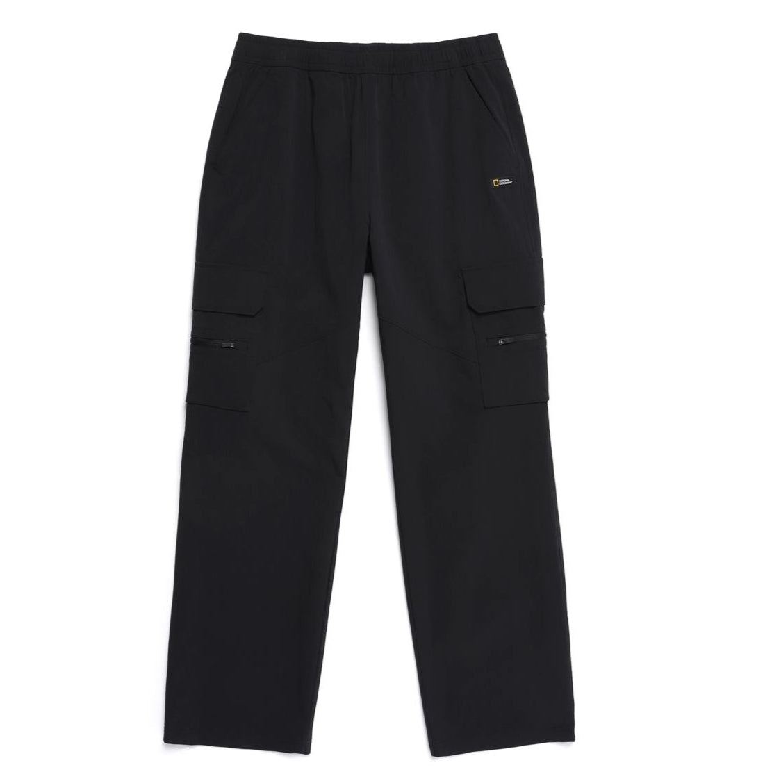 WOMEN ADELIE LIGHT WOVEN STRETCH STRAIGHT PANTS CARBON BLACK