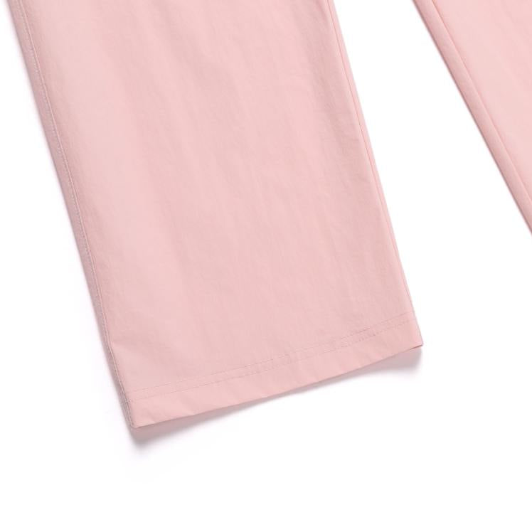 WOMEN ADELIE LIGHT WOVEN STRETCH STRAIGHT PANTS L/PINK