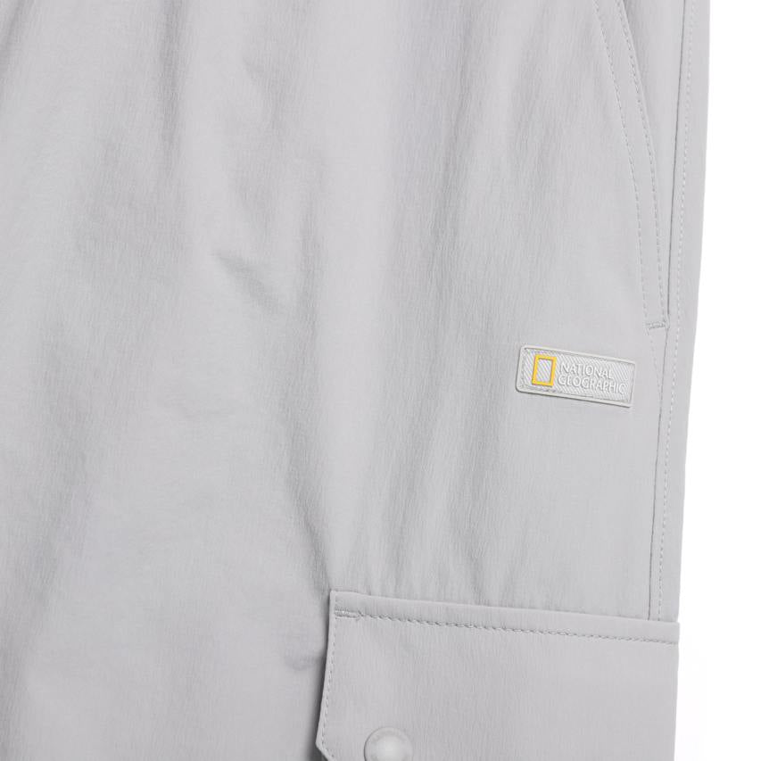 WOMEN ADELIE LIGHT WOVEN STRETCH CARGO SKIRT SILVER GREY