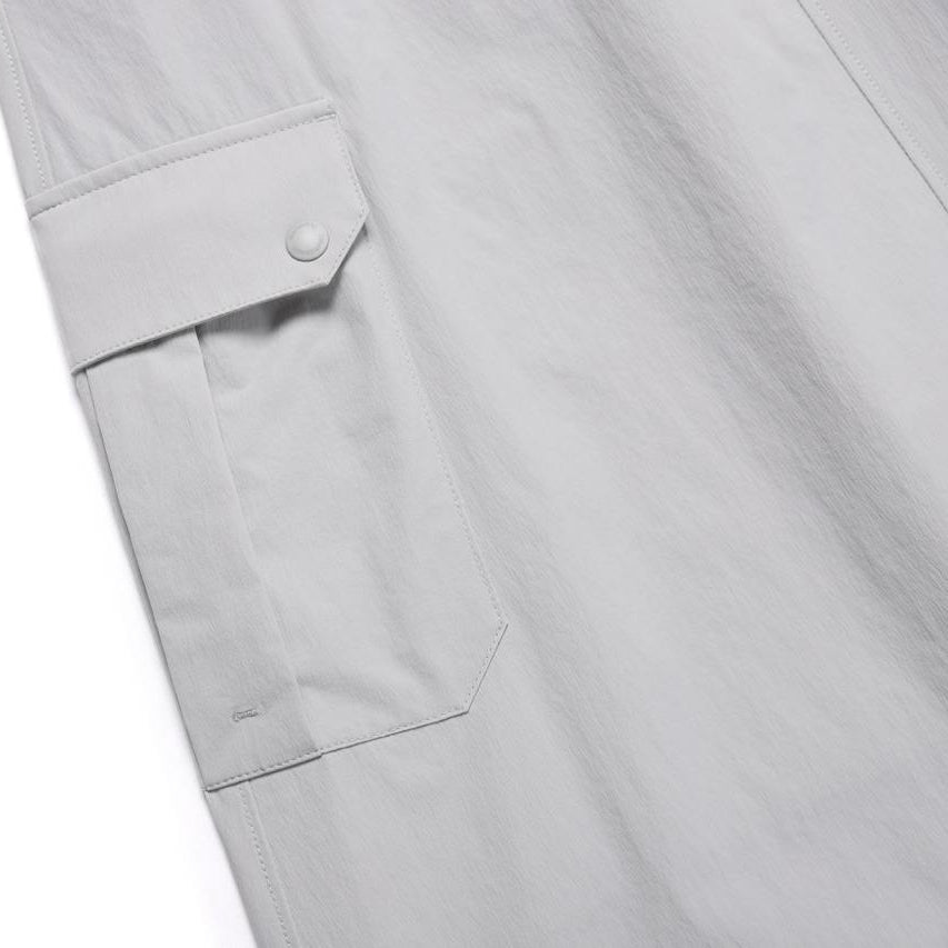 WOMEN ADELIE LIGHT WOVEN STRETCH CARGO SKIRT SILVER GREY