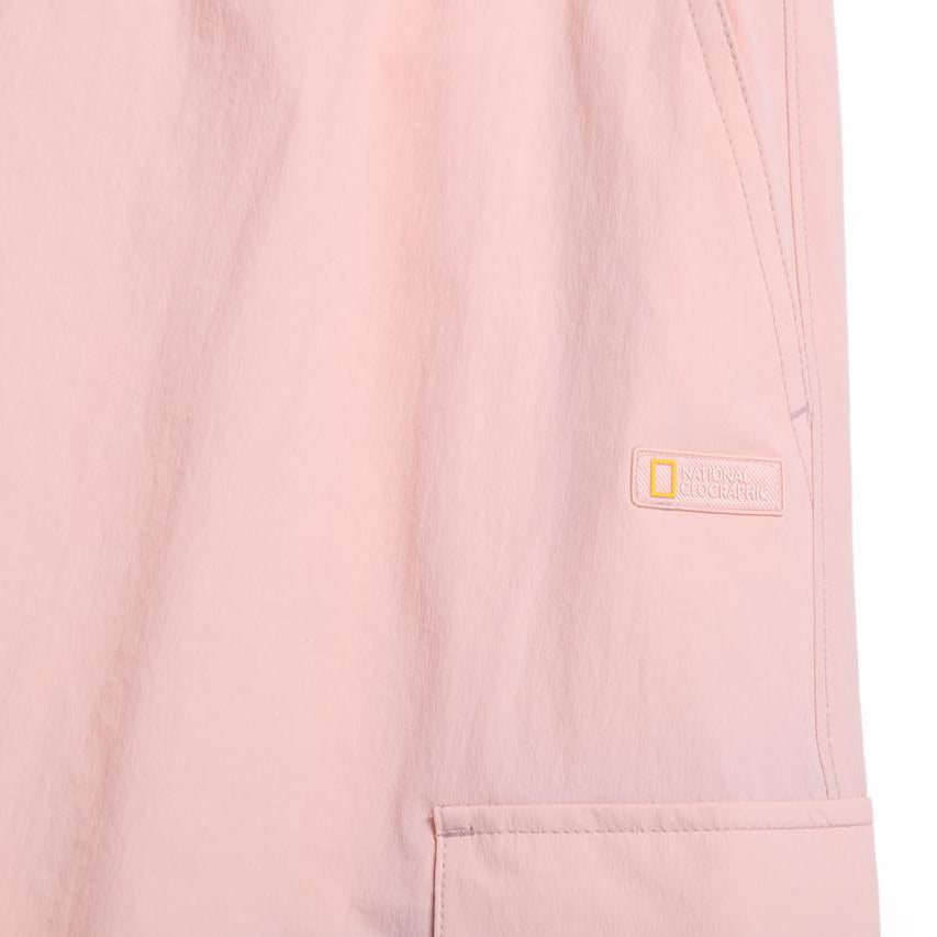 WOMEN ADELIE LIGHT WOVEN STRETCH CARGO SKIRT L/PINK