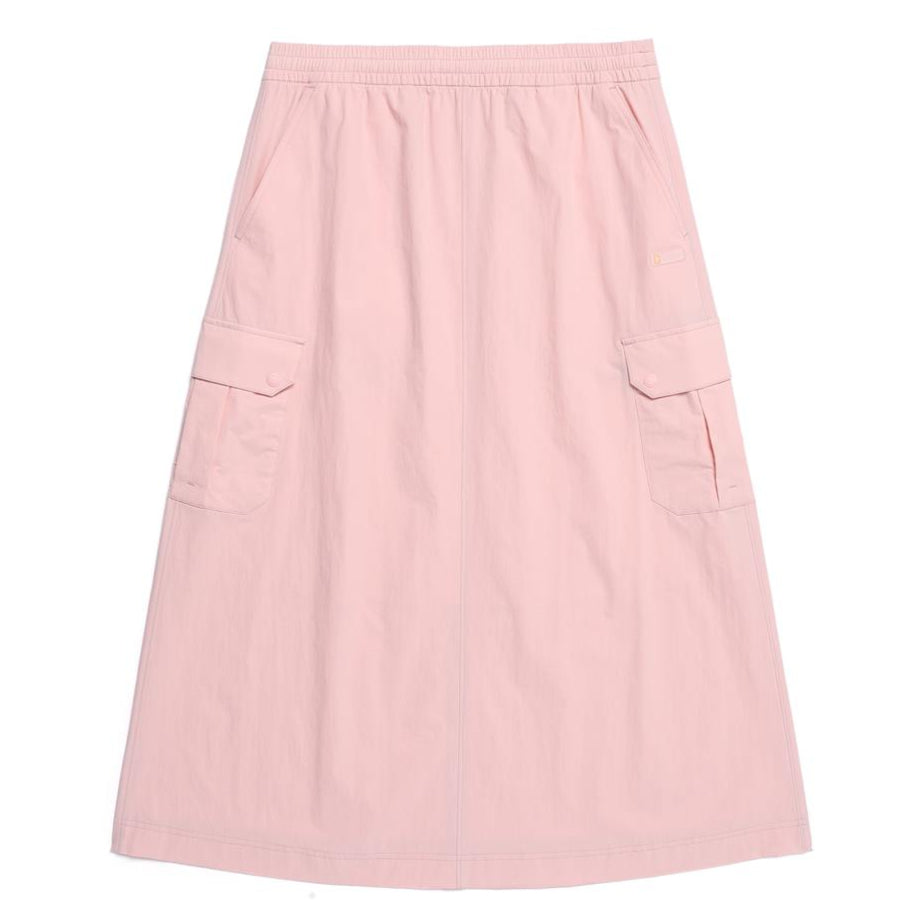 WOMEN ADELIE LIGHT WOVEN STRETCH CARGO SKIRT L/PINK