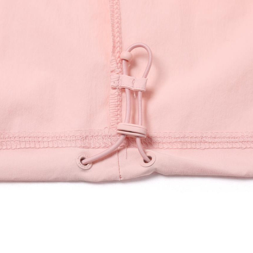 WOMEN ADELIE LIGHT WOVEN STRETCH COLLAR T-SHIRT L/PINK