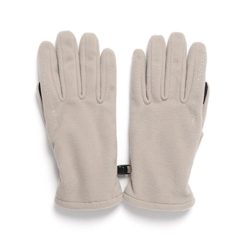 FLEECE GLOVES BEIGE