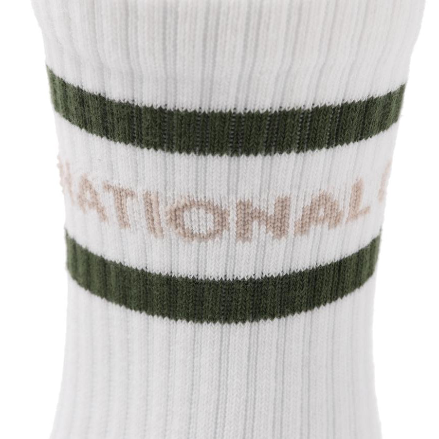 STRIPE CREW SOCKS KHAKI