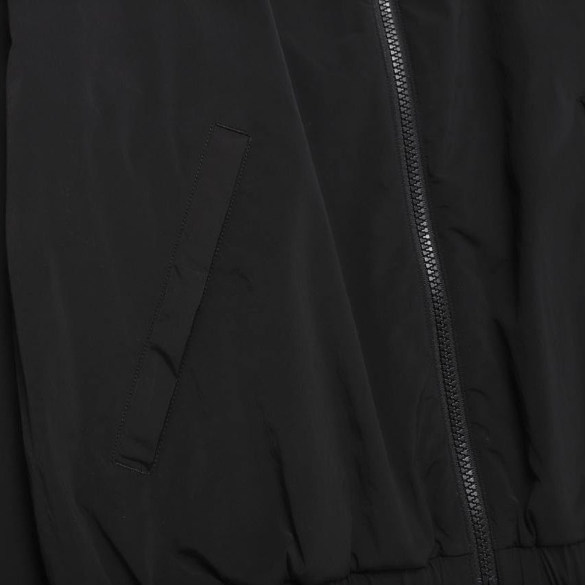 WOMEN SILKY STRETCH STAND NECK FULL ZIP JACKET CARBON BLACK
